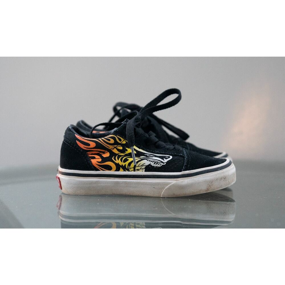 VANS Old Skool Ferocious Lion Flame‎ Racing Kids Size 11